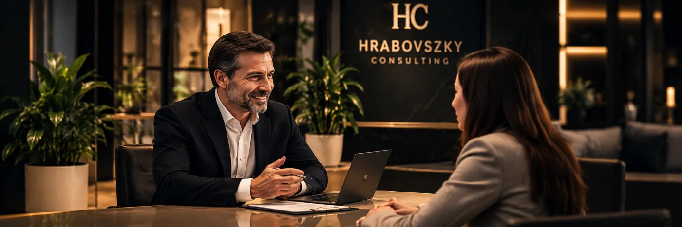 Személyes üzleti egyeztetés – Hrabovszky Consulting